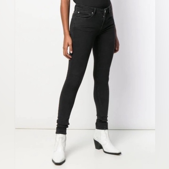 Sandro Denim - Sandro Paris Black Skinny Jeans Sz 36 US 4 Stretch Denim Designer French Luxury